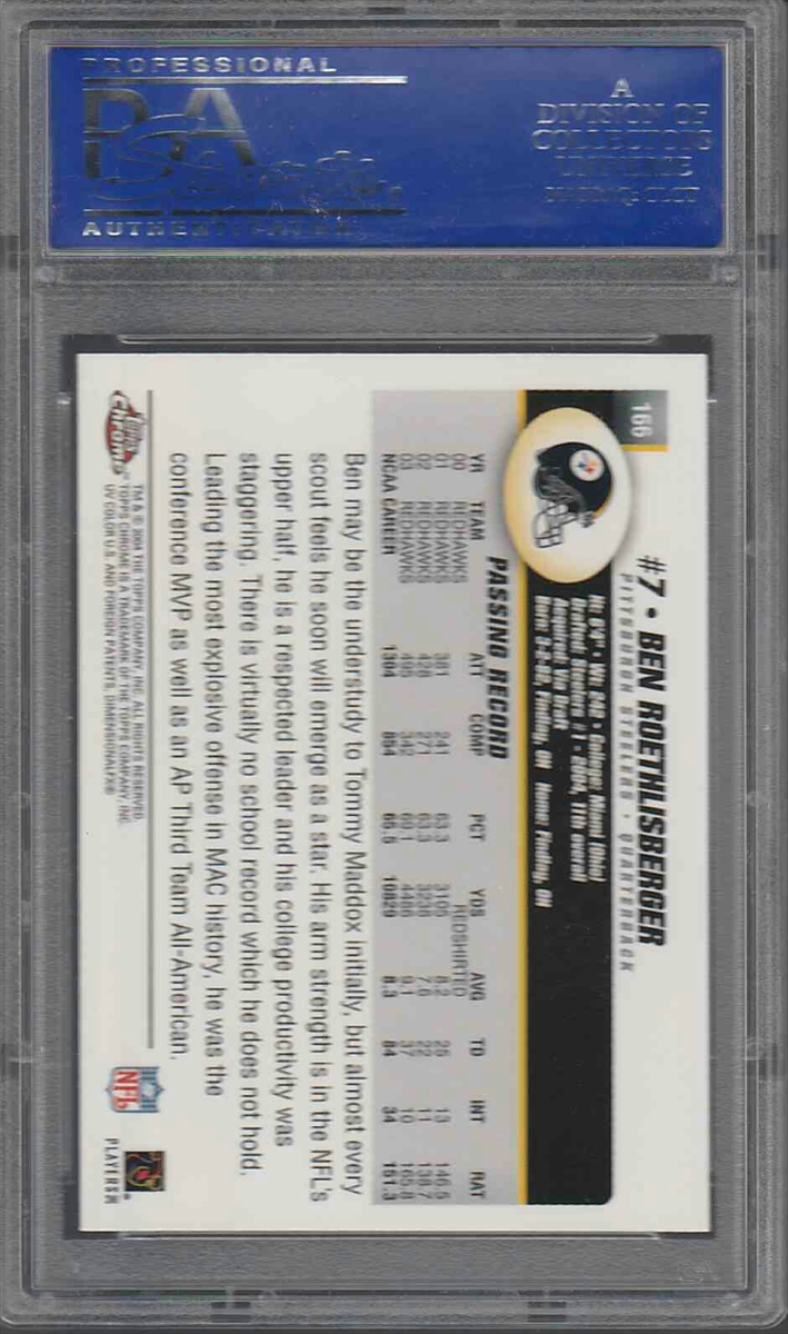 Ben Roethlisberger 2004 Topps Draft Picks and Prospects Chrome