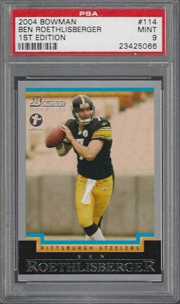 2004 Press Pass Ben Roethlisberger RC Silver Jersey/400 Graded BGS