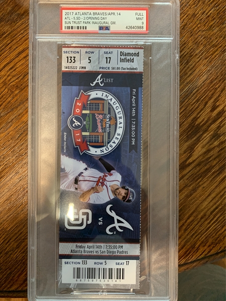 PSA Set Registry Showcase: Atlanta Braves Tickets 1966