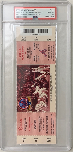 PSA Set Registry Showcase: Atlanta Braves Tickets 1966