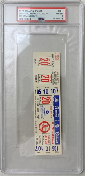 PSA Set Registry Showcase: Atlanta Braves Tickets 1966