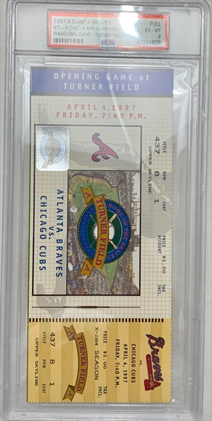 PSA Set Registry Showcase: Atlanta Braves Tickets 1966