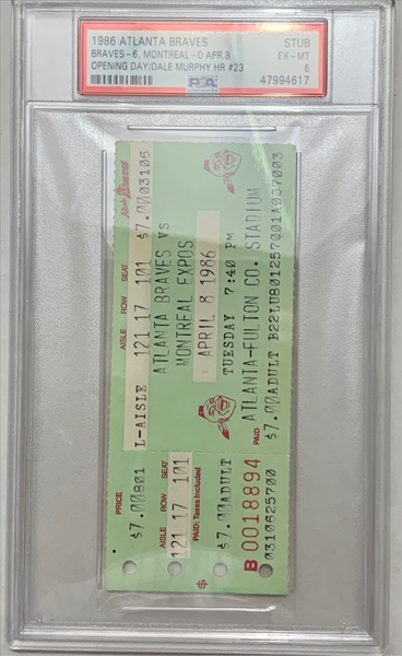 Tickets Showcase Image Gallery: Atlanta Braves Tickets 1966