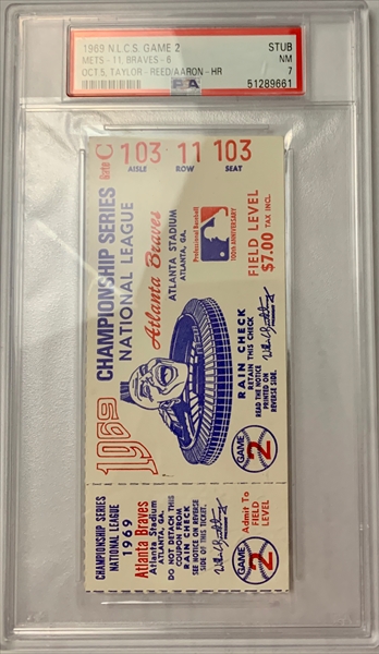 PSA Set Registry Showcase: Atlanta Braves Tickets 1966