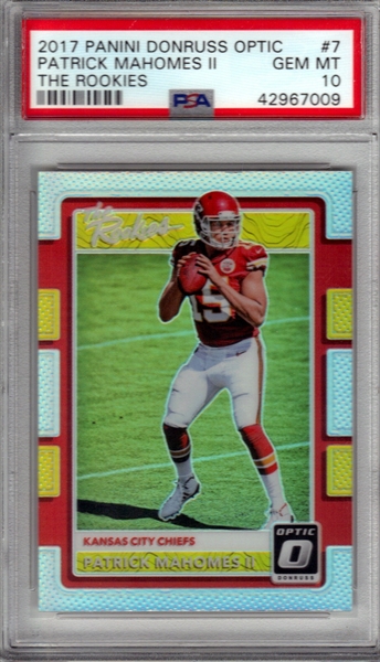 Patrick Mahomes II 2017 Donruss Optic The Rookies #7 (PSA 10)