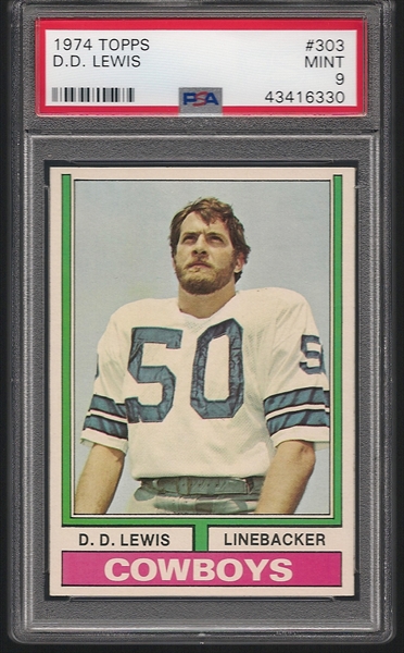 1979 Cowboys Police Football Card - D.D. Lewis