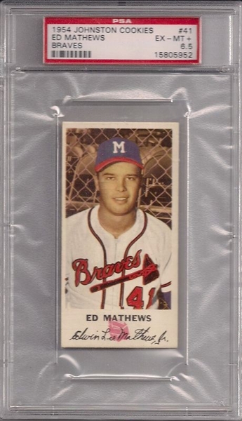 1953 Johnston Cookies Braves Ed Mathews