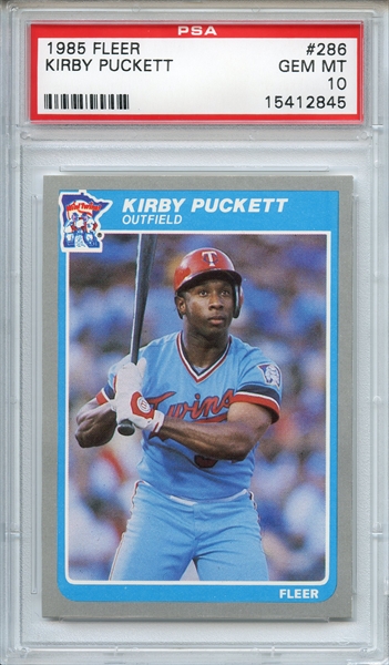 2005 UD HOF Seasons Kirby Puckett HFS-KP2 Relic Auto 1/1 PSA 8