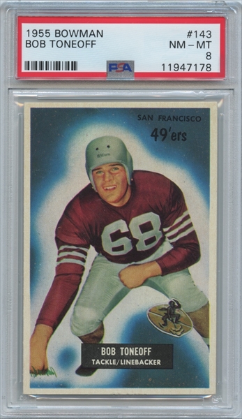 1955 49ers Team Issue Football Card - Bill Johnson