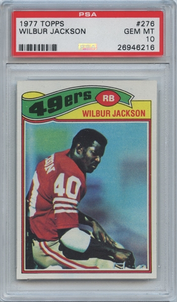 1978 TOPPS FOOTBALL - SAN FRANCISCO 49ERS - RB WILBUR JACKSON