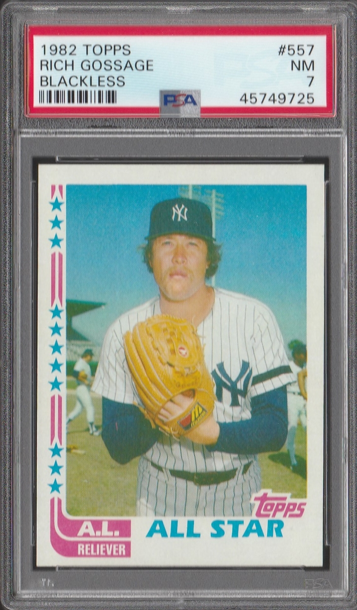 Modern (1981-present) Showcase Image Gallery: 1982 Topps Blackless