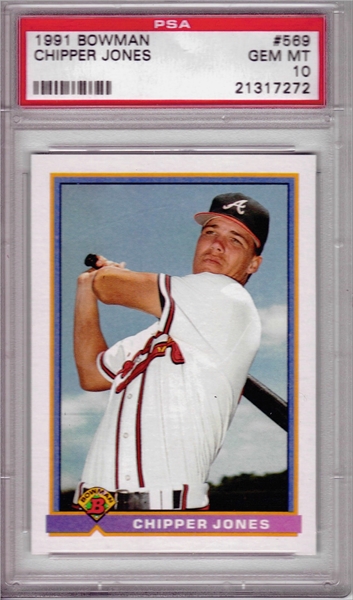 1996 Bowman's Best Refractor #7 Chipper Jones - PSA MINT 9 on Goldin  Auctions