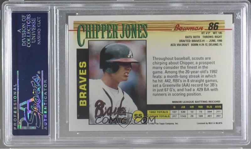 1999 Topps Jeter & Chipper Signed Stadium Club. Auto PSA 10 – Brigandi  Coins & Collectibles