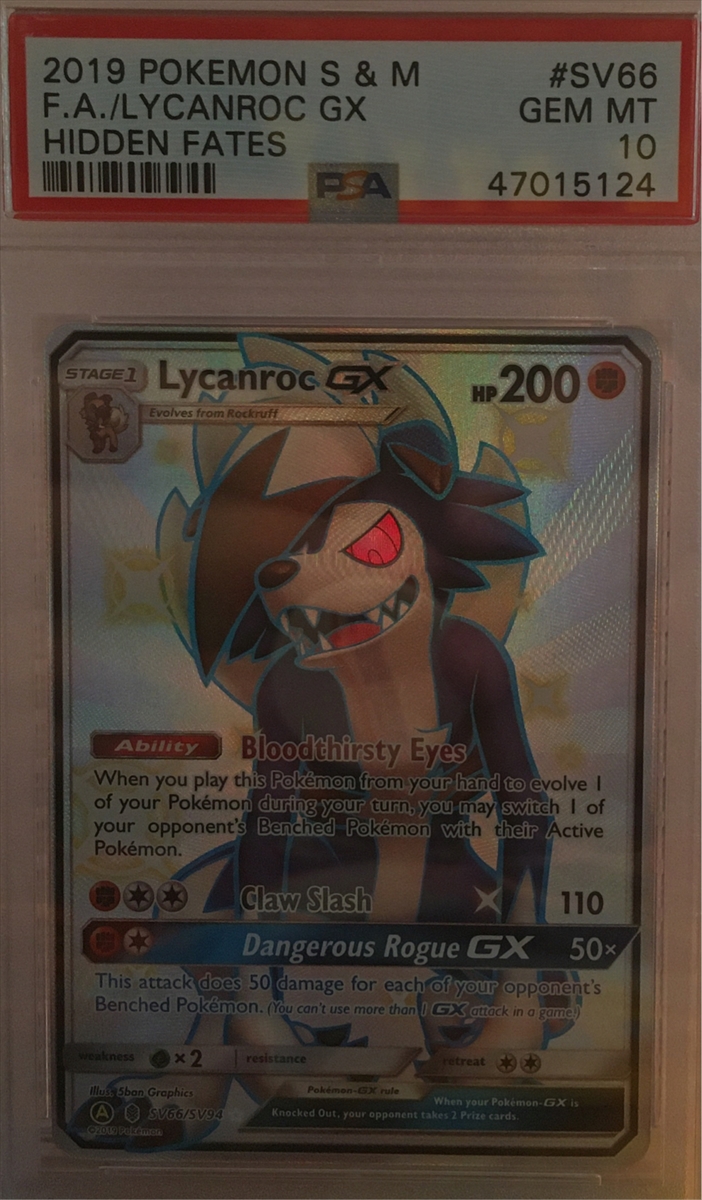 Lucario GX SV64/SV94 SHINY FULL ART SECRET ULTRA RARE Pokemon SM Hidden  Fates