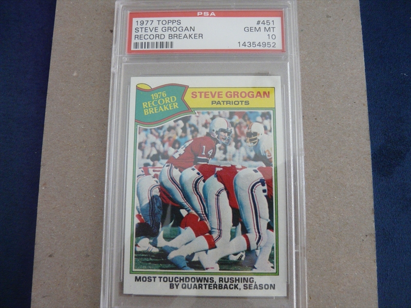 Steve Grogan Autographed Signed #14 Jersey COA/PSA