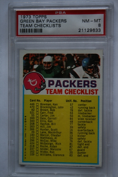 : 1973 Topps # 180 Chester Marcol Green Bay Packers