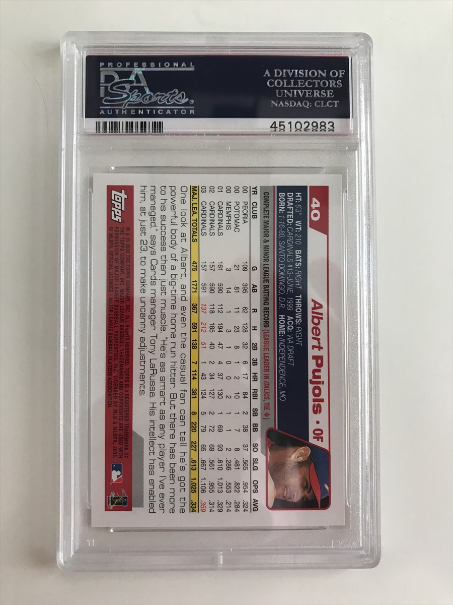 Albert Pujols 2005 Topps Player-Worn Jersey Card