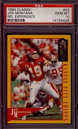 1994 Classic NFL Experience Joe Montana - Kansas City Chiefs