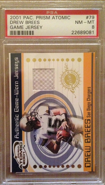 2002 Upper Deck Game Used Jersey Patch Drew Brees San Diego