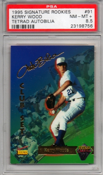 Chicago Cubs Kerry Wood baseball card 1998 Upper Deck #558 Rookie Card 