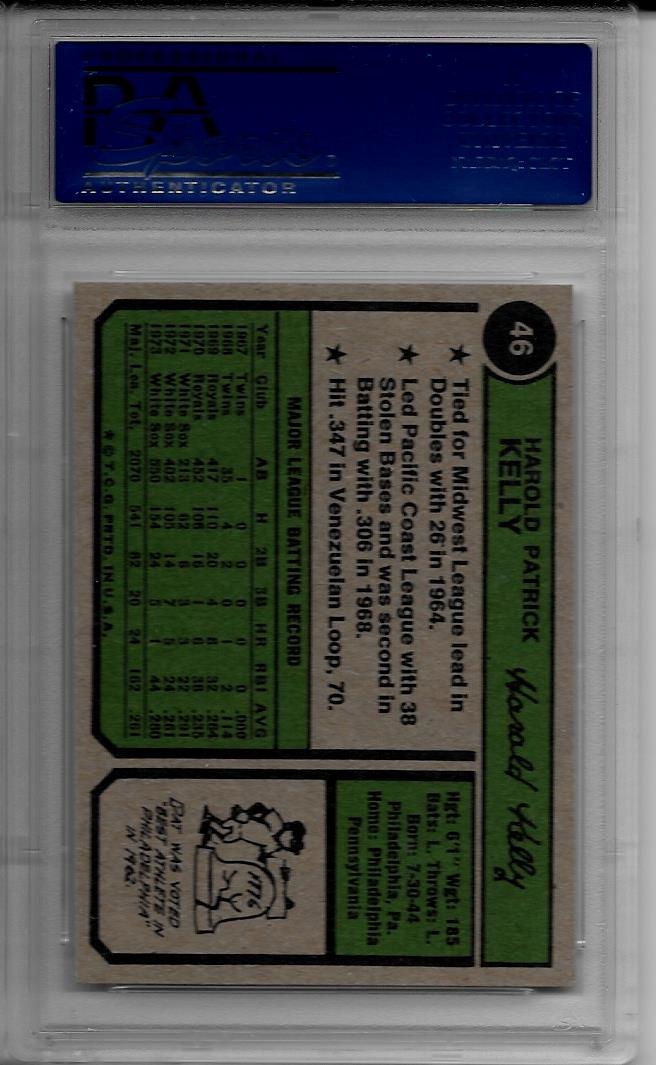  1974 Topps # 46 Pat Kelly Chicago White Sox (Baseball