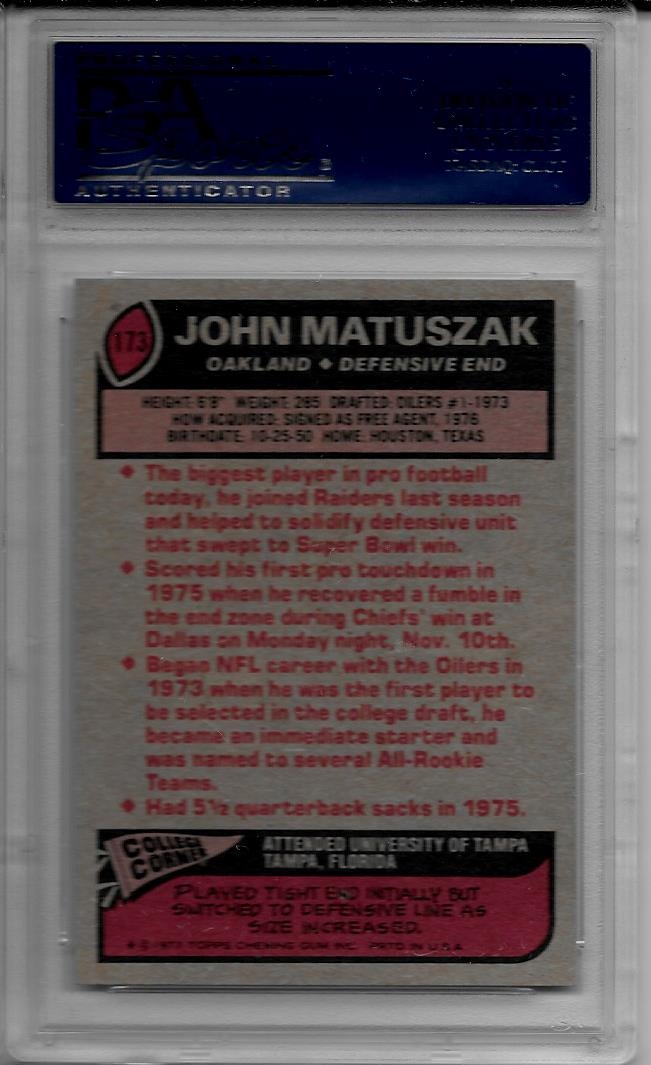 Football, John Matuszak Basic Set All Time Set: Cardboard Cheddar