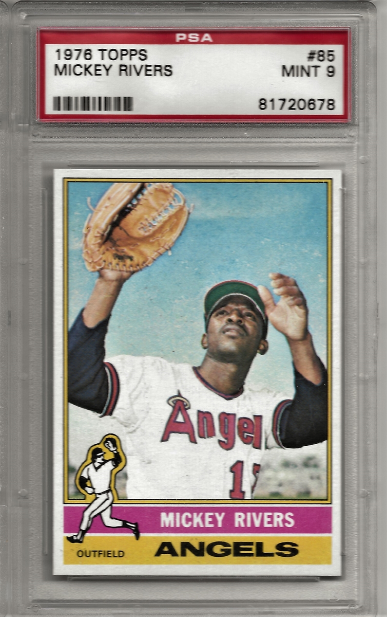 Mickey Rivers California Angels 1975 Home Baseball Throwback 