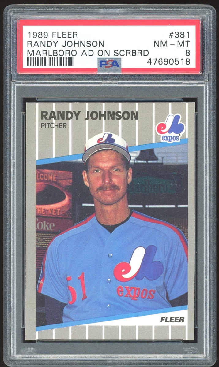 randy johnson rookie card worth