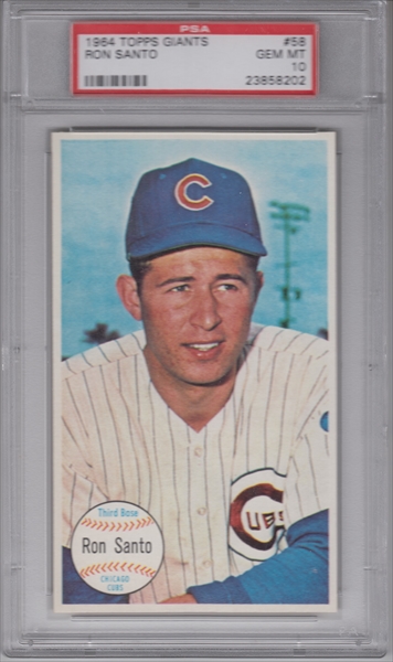 1964 Topps # 375 Ron Santo Baseball Card Chicago Cubs HOF