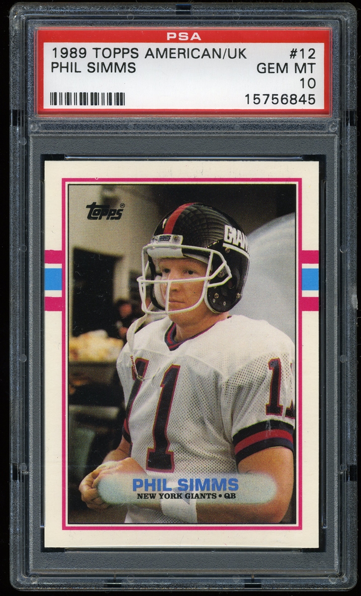 1990 Pro Set Phil Simms New York Giants PSA 10 Gem Mint 