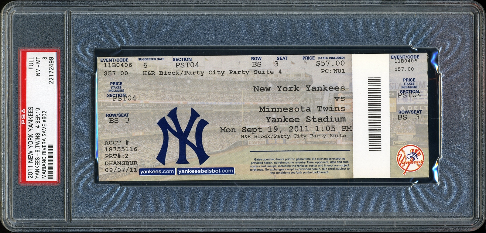 Tickets Showcase Image Gallery: Yankee Tickets