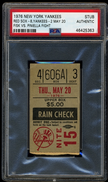 Lot Detail - 1950 New York Yankees vs. Boston Red Sox Ticket Stub