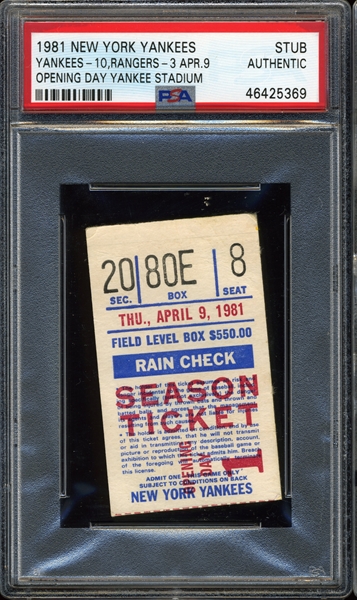 2013 New York Yankees Unused Ticket Stub Derek Jeter Icon 