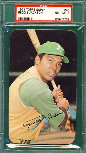 1971 BAZOOKA NUMBERED HAND CUT REGGIE JACKSON POP 9 PSA AUTHENTIC  B3624192-015 - 4 Sharp Corners