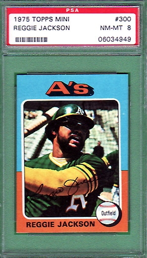 1971 BAZOOKA NUMBERED HAND CUT REGGIE JACKSON POP 9 PSA AUTHENTIC  B3624192-015 - 4 Sharp Corners