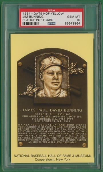 Sports - 1964-Date Hall of Fame Yellow Plaque Postcards: Doyle