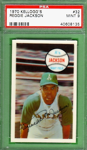 1971 BAZOOKA NUMBERED HAND CUT REGGIE JACKSON POP 9 PSA AUTHENTIC  B3624192-015 - 4 Sharp Corners