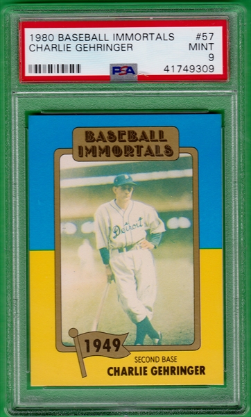 1980 BASEBALL IMMORTALS #131 SANDY KOUFAX HOF POP 5 PSA 9 B3608309