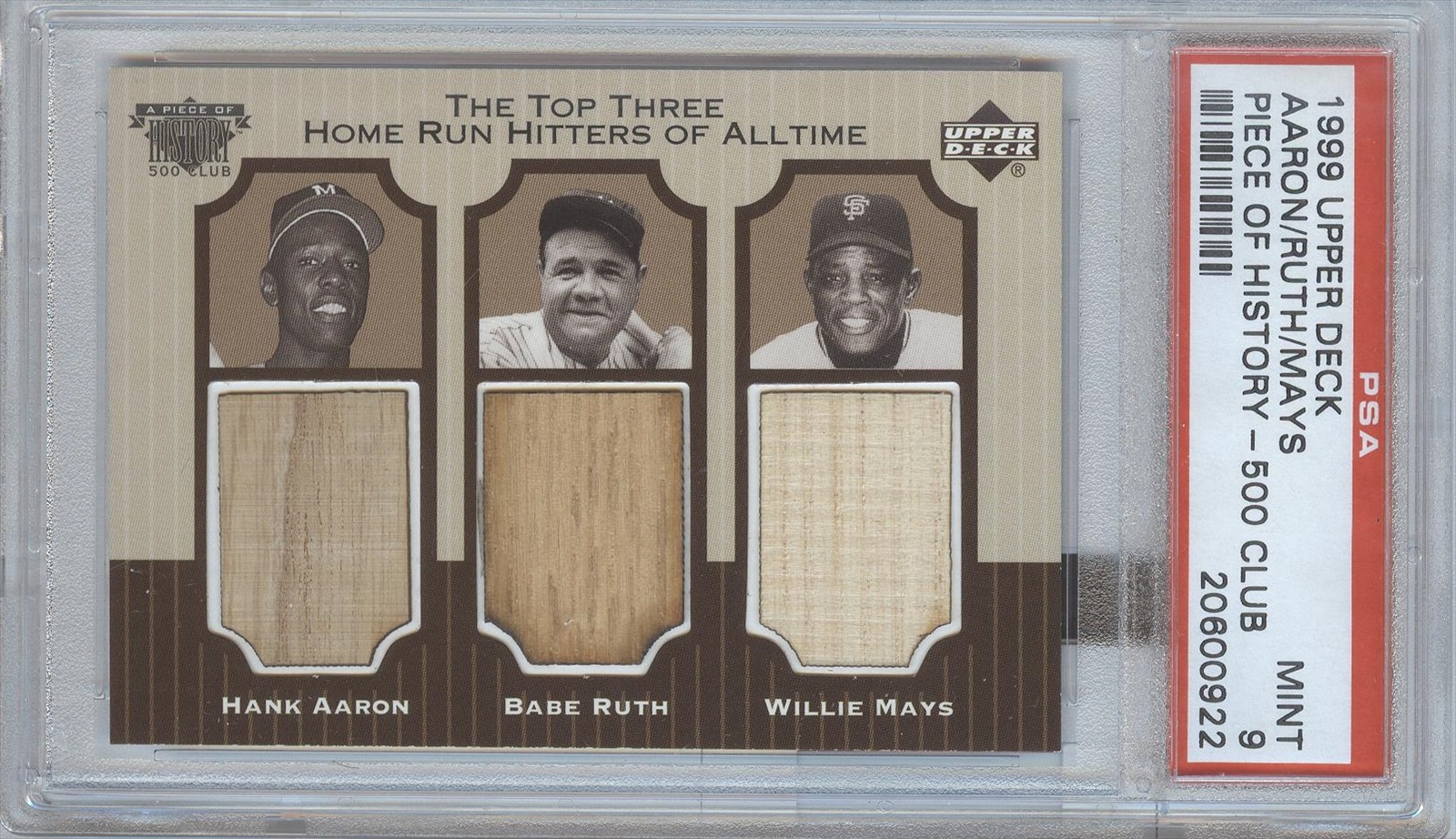 Lot Detail - 1999 Upper Deck A Piece Of History '500 Club' Jimmie Foxx Bat  Relic Card - RARE EARLY GAME-USED BAT RELIC