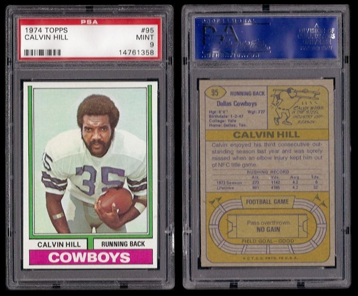 1974 Topps Calvin Hill 95 Dallas Cowboys Football