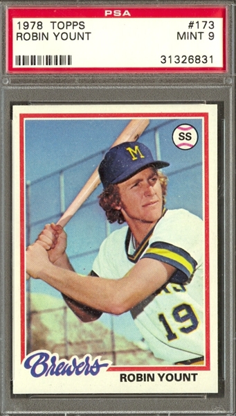 Robin Yount Autographed Card 1986 Fleer # 506 (PSA)